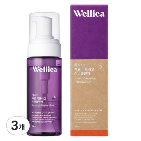 웰리카 이너클렌저 여성청결제 Y존케어 150ml 1개, 3개