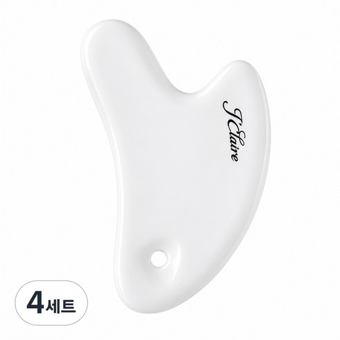 제이끌레르 세라믹 괄사 마사지기 경락 림프 순환, 화이트, 4세트