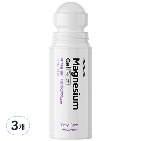 아쿠아쿨 마그네슘 겔 롤온 / 350000ppm 쿨+핫 손에묻지않는 간편케어, 3개, 1개입