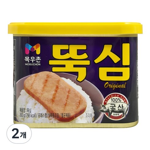 목우촌 뚝심 오리지널, 300g, 2개