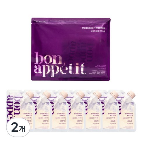 본아페티 단백질 쉐이크 파우치 다이어트 식사대용 체중조절식 호박고구마맛 프로틴 50g 7팩, 350g, 2개