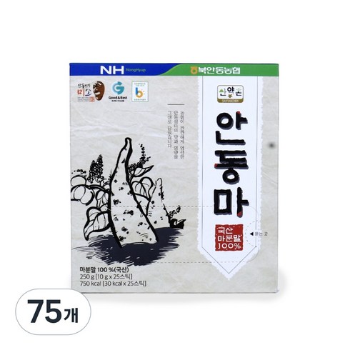 북안동농협 산약촌 마 분말/참마 가루 스틱형, 10g, 75개