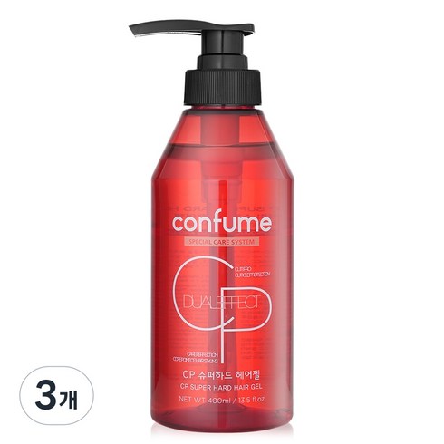 과일나라 컨퓸 슈퍼하드 헤어젤, 400ml, 3개