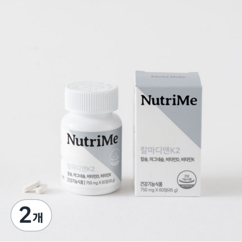 칼마디앤K2 칼슘 마그네슘 비타민D 비타민K2 임산부 수유부 청소년 출산 후 영양제, 2개, 60정