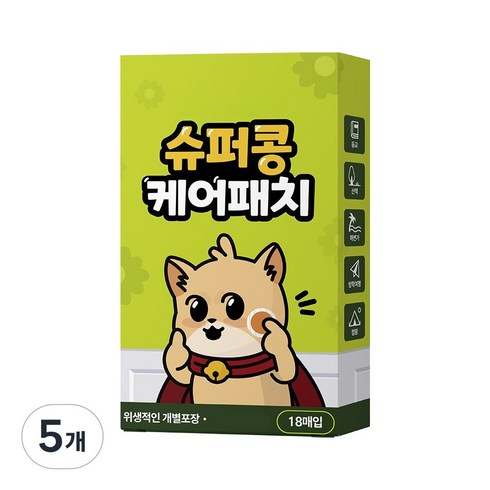 슈퍼콩 케어패치 물린데 패치 18P, 5개