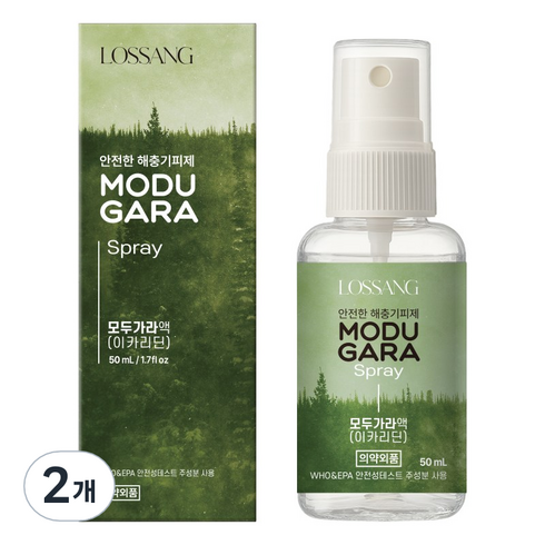 로쌩 모기 진드기 기피제 스프레이 미스트, 2개, 50ml