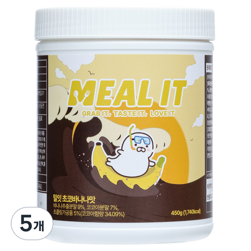 밀잇 식사대용 단백질 쉐이크 초코바나나, 450g, 5개