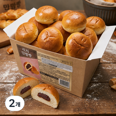 리치 단팥빵 대용량, 2개, 800g