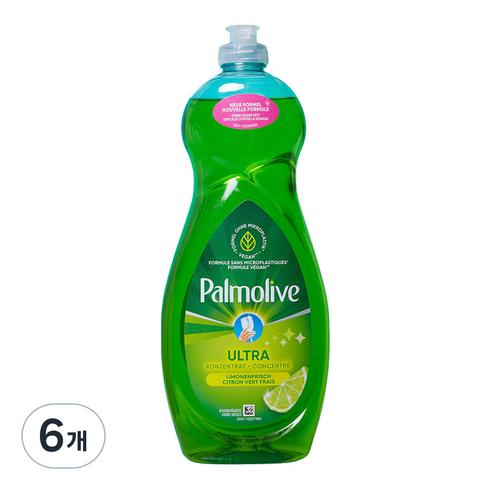 팜올리브 울트라 주방세제 라임프레쉬, 6개, 750ml