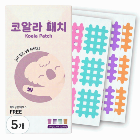 소아과 입점 프리미엄 썸머 바이트 격자 코알라패치, 5개