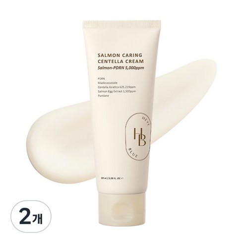 헤브블루 살몬 케어링 센텔라 크림, 100ml, 2개, 100ml