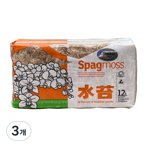 질좋은 고급 수태 뉴질랜드산 정겨운화분집, 150g, 3개