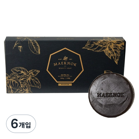 보성맥녹비누 어성초 클렌징 얼굴 세안 비누 샴푸바, 100g, 6개입