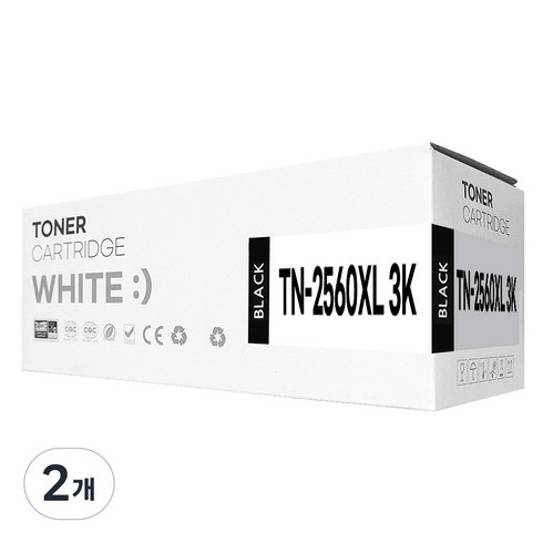 TN-2560XL 대용량 호환 토너, 2개, 검정