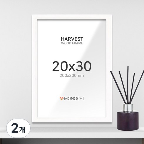 모노치 하베스트 우드 인테리어 액자 20x30, 2개, 오프화이트