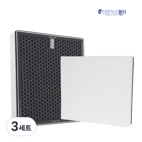 대한우리필터 삼성 공기청정기 CFX-D100D 호환용 필터, 3개, H13헤파+탈취