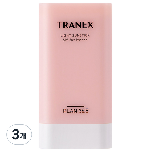 트라넥스 끈적임 백탁 없는 라이트 비건 선스틱 20g PA++++ SPF 50+, 3개