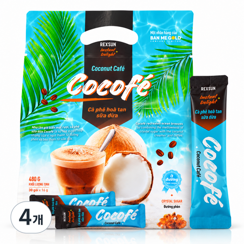 [COCOFE] 코코페 베트남 코코넛 믹스 스틱 커피, 16g, 4개, 30개입