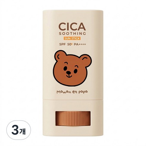 마망엣파파 시카 온가족 선스틱 SPF50+ pa++++, 22g, 3개