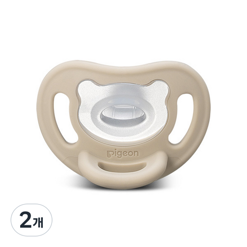 더블하트 Soft Buddy 노리개 젖꼭지 버디노리개2단계 퍼플M, 2단계, 베이지, 2개