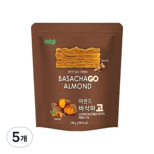 아몬드바삭하고 아바삭하고 바삭한 고구마칩, 5개, 100g