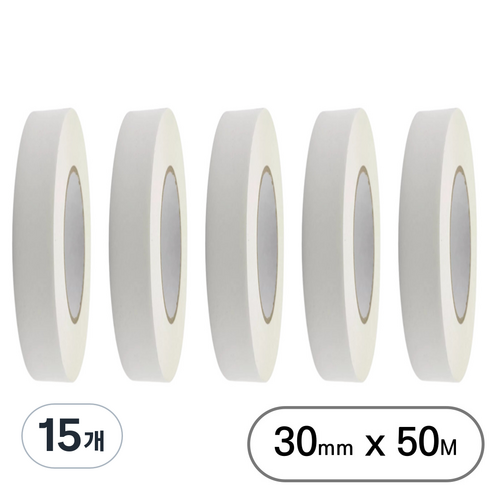 아트위브 대용량 종이 마스킹 테이프 아이보리 30mm (50M), 15개