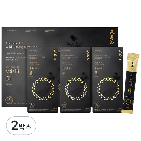 고농축 산삼진액 천삼정 산삼비책진 더 블랙, 2박스, 600ml