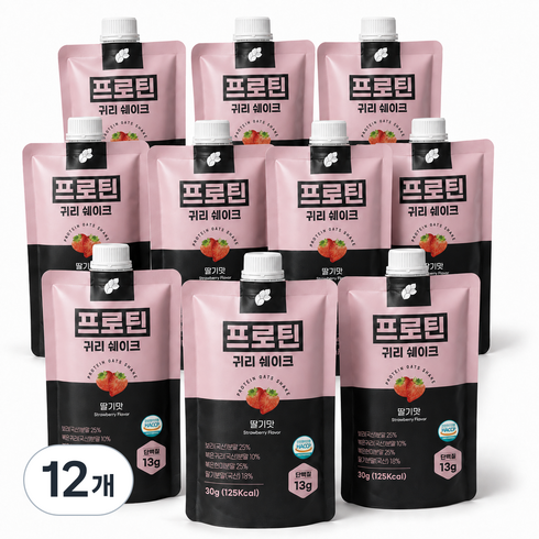 논앤밭위드 프로틴 귀리쉐이크 딸기맛, 30g, 12개