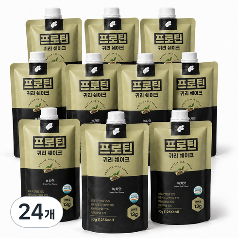 논앤밭위드 프로틴 귀리쉐이크 녹차맛, 30g, 24개