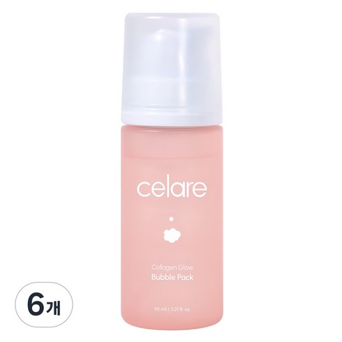 셀레어 콜라겐 글로우 버블 팩, 6개, 95ml