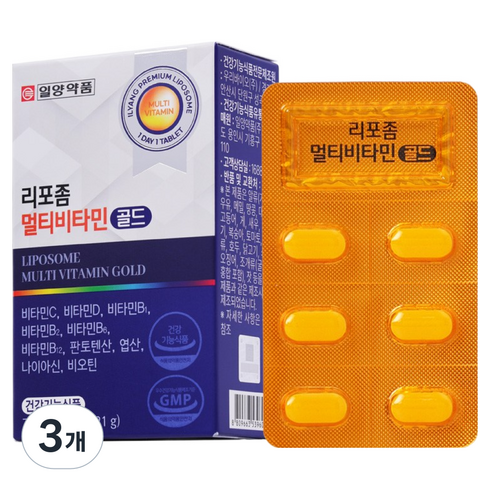 일양약품 리포좀 멀티비타민 골드-리포좀 제형기술 종합비타민, 3개, 30정