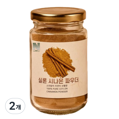 네이스팜 실론 시나몬 파우더 (스리랑카 최상위 Alba 등급 시나몬가루 계피가루), 80g, 2개