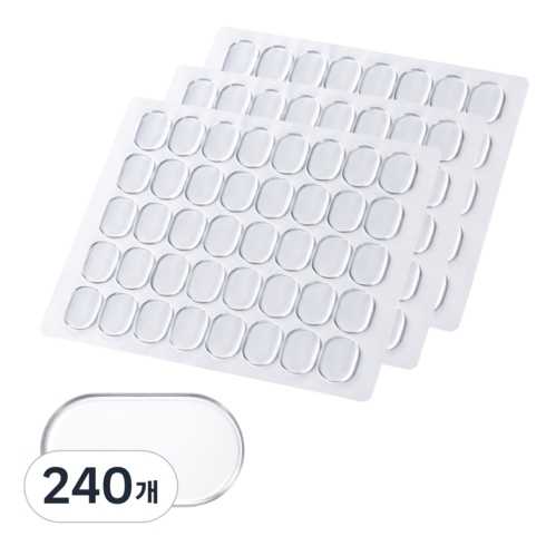 투명 양면 접착 패드 피규어 고정 스티커 미끄럼방지 젤 패드 소품 고정 테이프 13x8mm, 240개