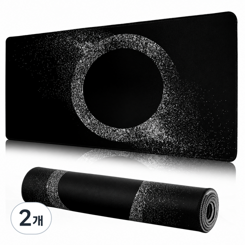 게이밍 장패드 900x400mm 3mm 대형 마우스패드 블랙 디자인 데스크매트, 설계도1, 2개