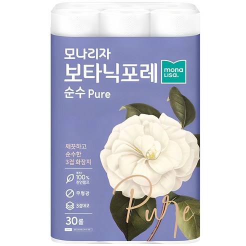 모나리자 보타닉포레 순수 천연펄프 3겹 데코 고급롤화장지 솔직 후기 | 실사용자 리뷰 분석 - 상품 이미지 1