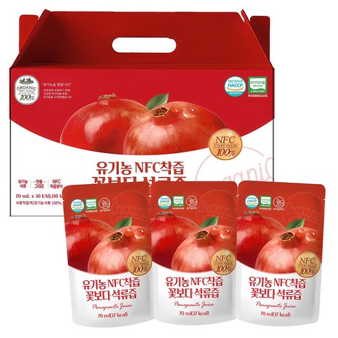유기농마루 정품 유기농 NFC 착즙 꽃보다 석류즙 70ml, 30개 맛있게 먹은 솔직 후기 - 상품 이미지 1