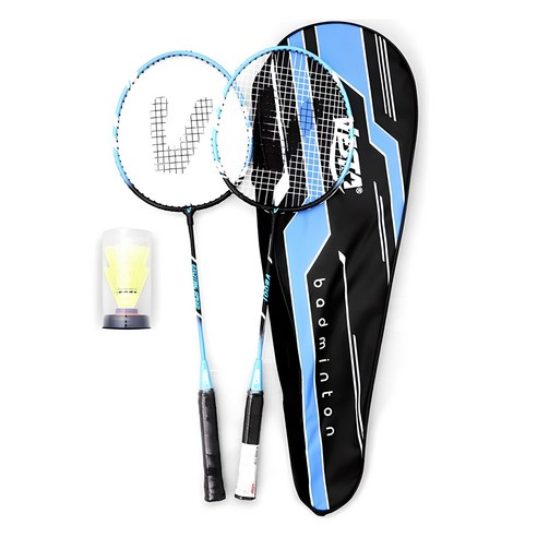 VESTA 배드민턴 라켓 VB001 2p + 셔틀콕 2p + 풀 커버 케이스 세트, 1세트