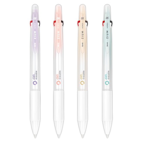 자바펜 3겔 지워지는 볼펜 4종 세트 0.5mm, 퍼플 + 베이지 +..., 1세트