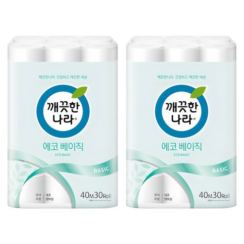 깨끗한나라 에코 베이직 2겹 롤화장지 실사용 후기 | 효과 있을까? - 상품 이미지 1