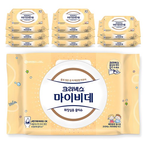 마이비데 키즈 화장실용 물티슈 캡형 40매, 9개 솔직 후기 | 실사용자 리뷰 분석 - 상품 이미지 1