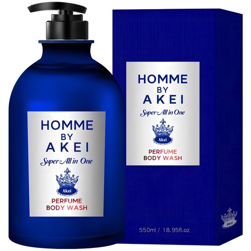 아케이 옴므 슈퍼올인원 바디워시 센스페로몬향 + 샤워볼 세트, 550ml, 1개