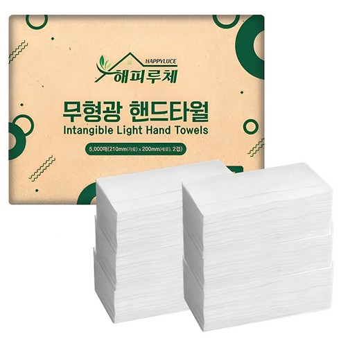 해피루체 핸드타월 2겹, 5000개입 × 1개