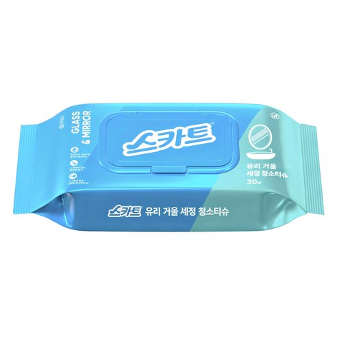 스카트 유리 거울 세정 청소티슈, 30p, 1개