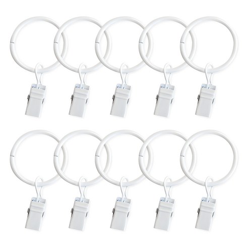 커튼 집게링 3.2cm, 화이트, 10개