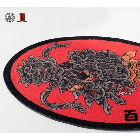 OFF ART x 彫壬哥吉拉百貓紅蓮浮世繪地毯- 地毯| 酷澎