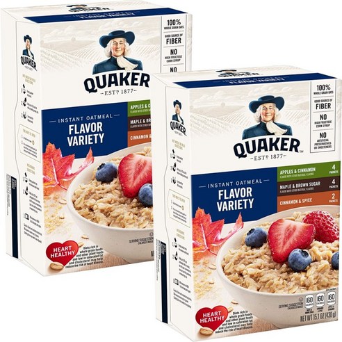 QUAKER 桂格即溶燕麥片綜合莓果味, 2盒, 430g - 優惠推薦 Coupang