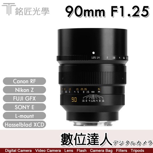 銘匠光學TTartisan 90mm F1.25 全幅鏡人像鏡頭(公司貨), FUJI GFX
