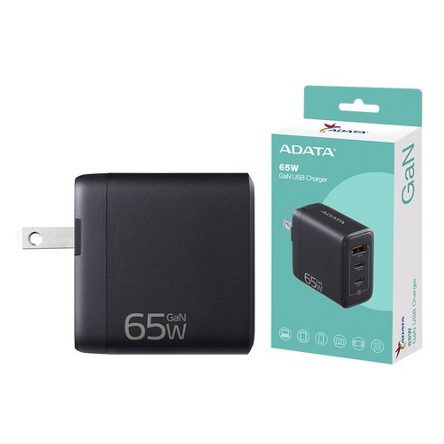 威剛ADATA G653 65W 氮化鎵GaN PD快充充電器雙Type-C Type-A USB充電器