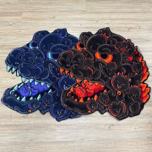 紅蓮百猫　カーペット　ラグ　雑貨　インテリア　ポップアート//OFF ART 紅蓮百猫 カーペット ラグ 雑貨 インテリア ポップアート//OFF ART