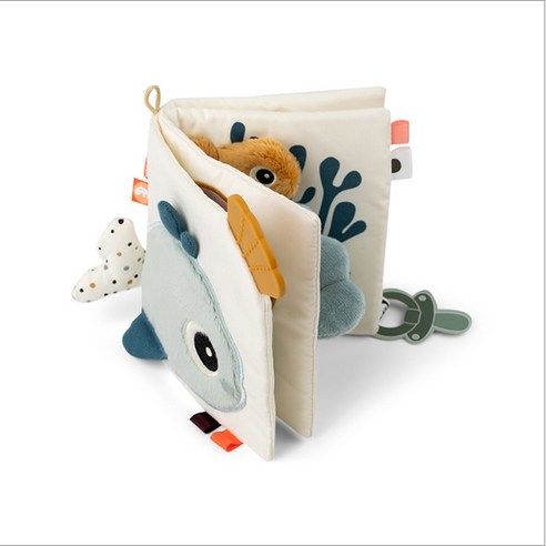 丹麥Done by deer多功能布書(海洋款) 蟲寶寶柔軟舒適刺激視覺促進聽覺, 詳見包裝- 視覺焦點書/布書| 酷澎